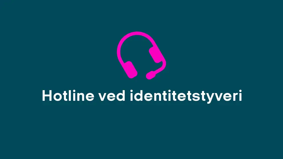 Bannerbillede med teksten hotline om identitetstyveri
